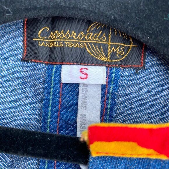 Crossroads MS Denim Cross Front Jacket Lagenlook Shacket - Picture 11 of 13